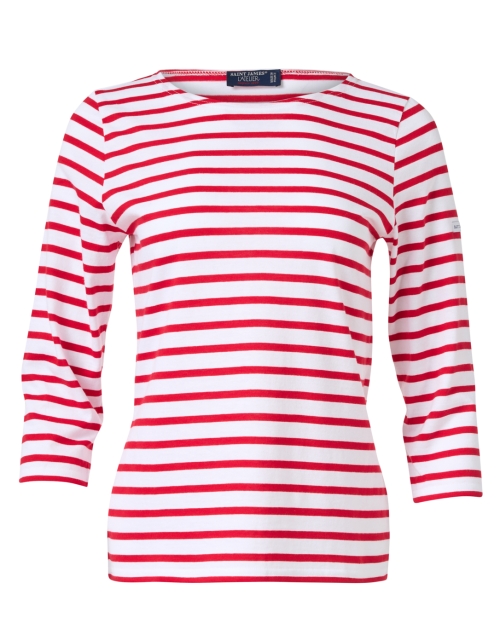 Product image - Saint James - Galathee White and Red Striped Shirt