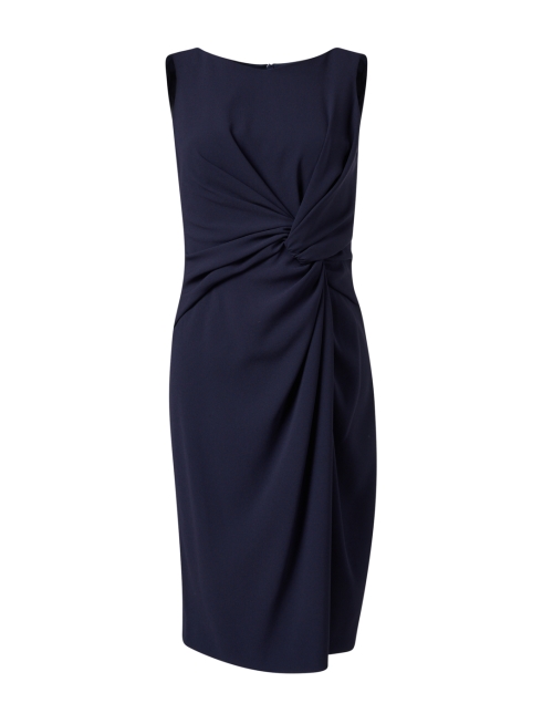 Product image - Paule Ka - Navy Satin Crepe Twist Dress