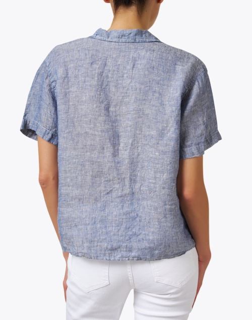 Back image - CP Shades - Nic Blue Linen Top