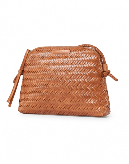Mallory Cognac Woven Leather Crossbody Bag | Loeffler Randall | Halsbrook