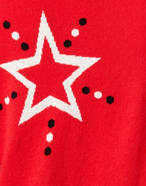 Fabric image - Chinti and Parker - Red Star Intarsia Wool Cashmere Sweater