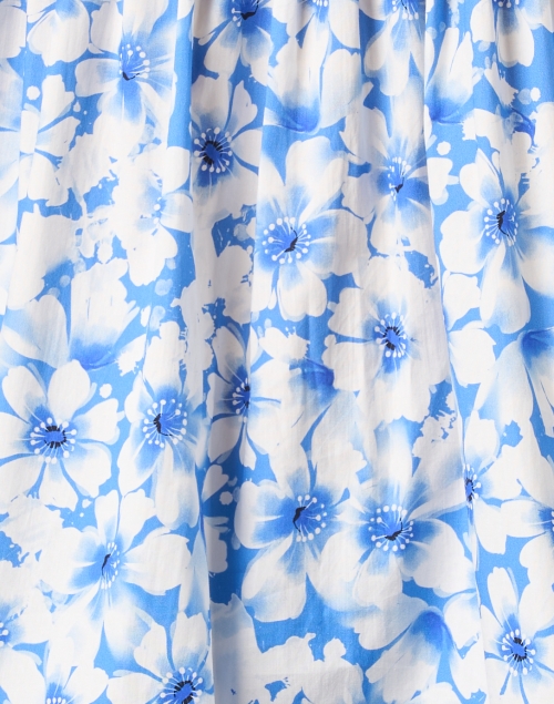 Fabric image - Tara Jarmon - Cristine Blue Floral Cotton Blouse