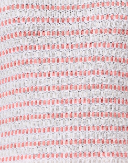 Fabric image - Ecru - Red and White Striped Knit Tank