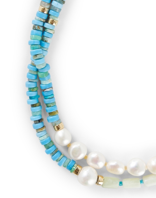 Front image - Lizzie Fortunato - Cabana Blue Stone Necklace 