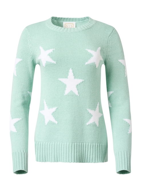 Product image - Sail to Sable - Seafoam Green Cotton Intarsia Sweater