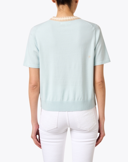Back image - Chinti and Parker - Norwood Blue Cotton Top 