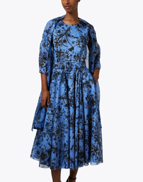 Extra_2 image - Samantha Sung - Aster Blue Floral Print Wool Dress
