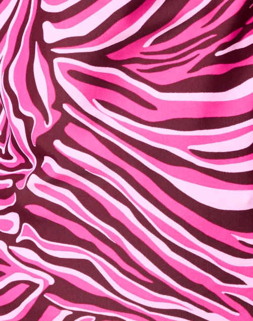 Fabric image - Jude Connally - Chris Merlot Zebra Printed Nylon Top