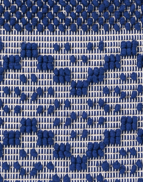 Fabric image - Casa Isota - Ava Navy Geo Woven Cotton Shoulder Bag