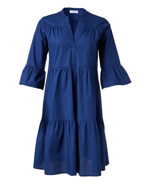 Product image - Rosso35 - Navy Cotton Poplin Mini Dress