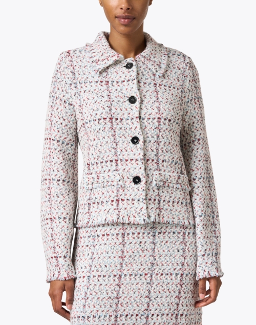 Front image - Marc Cain - Multi Tweed Cotton Wool Blend Jacket