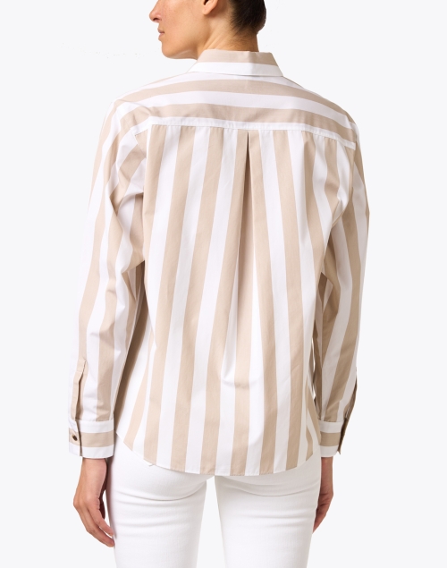 Back image - Lafayette 148 New York - Rae Tan Striped Button Down Shirt