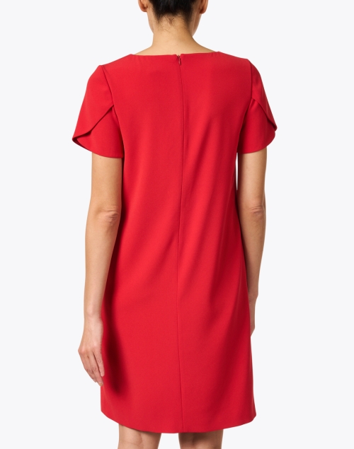 Back image - Paule Ka - Red Satin Crepe Dress