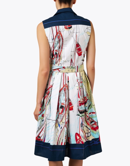 Back image - Samantha Sung - Audrey Multi Boat Print Dress