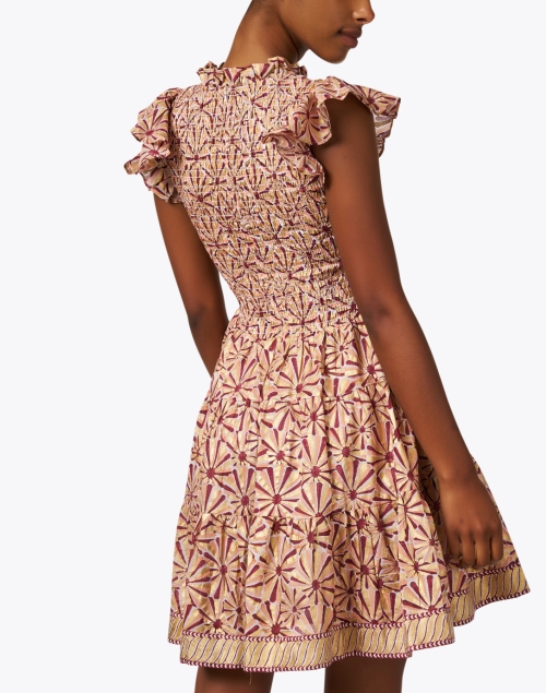 Back image - Oliphant - Multi Print Cotton Voile Dress