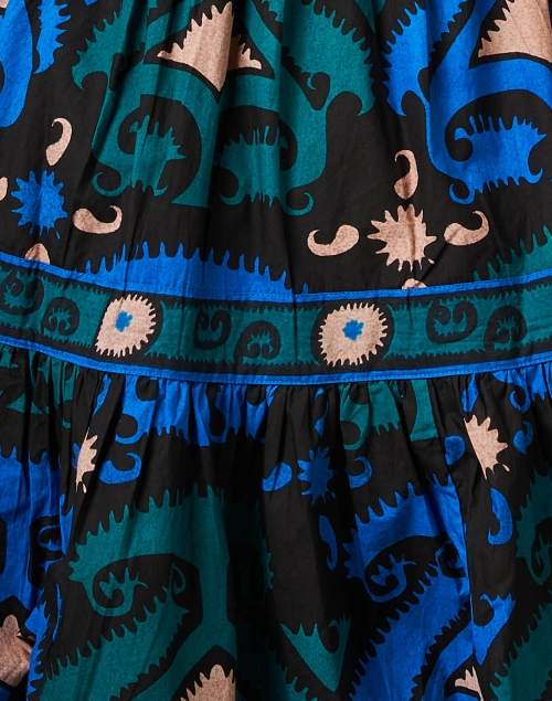 Fabric image - Oliphant - Blue Multi Print Cotton Dress
