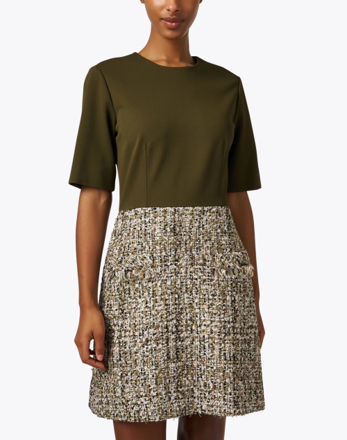 Front image - Jason Wu Collection - Olive Green Tweed Dress