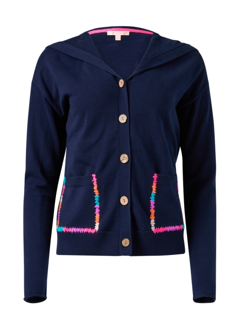 Product image - Lisa Todd - Navy Contrast Stitch Cardigan