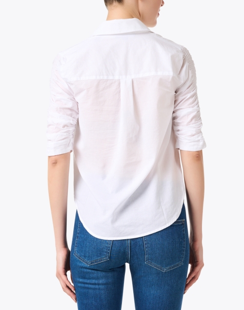 Back image - Veronica Beard - Porta White Cotton Shirt 