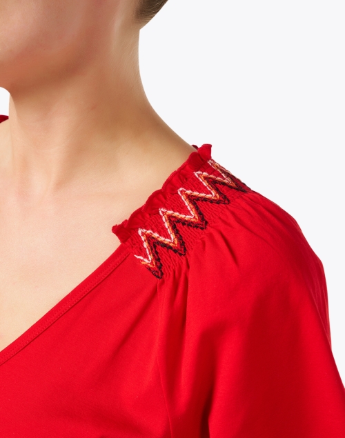 Extra_1 image - Marc Cain - Red Cotton Blouse