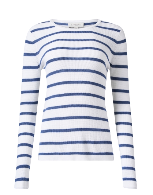 Product image - Kinross - White and Blue Striped Thermal Shirt