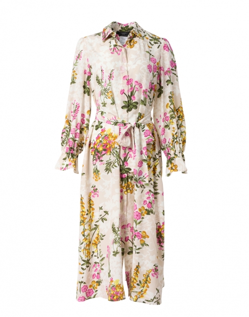 Weekend Max Mara - Arturo White Floral Print Silk Dress
