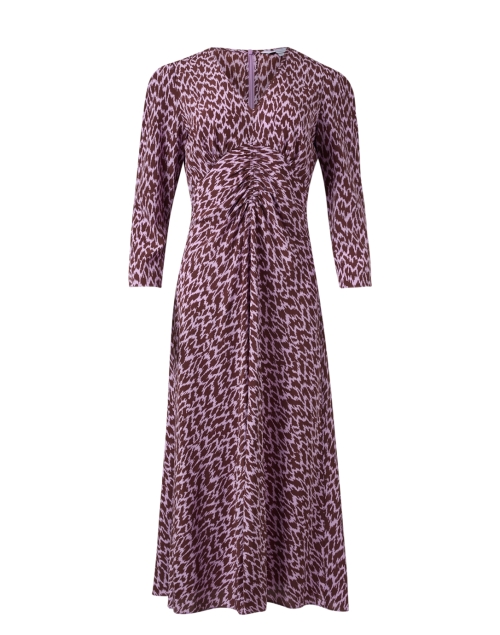 Product image - L.K. Bennett - Gabrielle Purple Print Silk Dress
