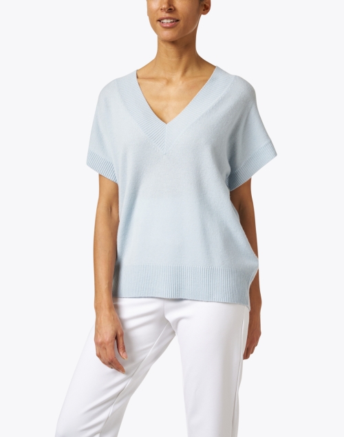 Front image - Allude - Light Blue Cashmere Sweater