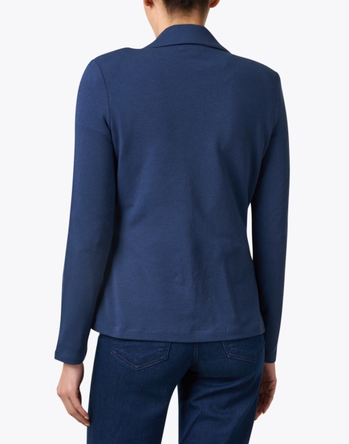 Back image - Repeat Cashmere - Marine Blue Knit Blazer