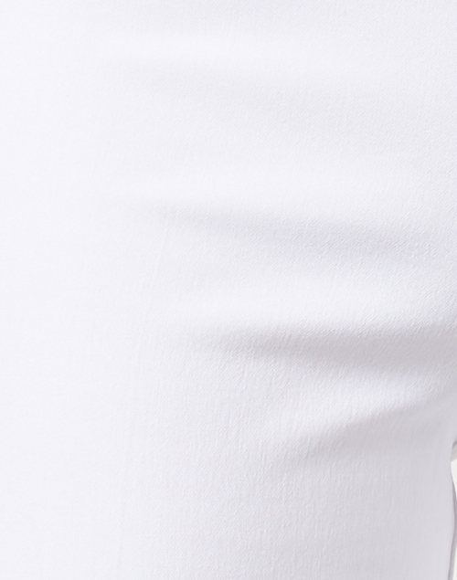 Fabric image - Fabrizio Gianni - White Cropped Wide Leg Techno Stretch Pant