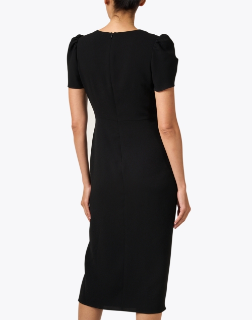 Back image - Shoshanna - Black Stretch Ruched Dress