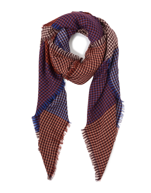 Product image - Jane Carr - Multi Houndstooth Print Wool Scarf