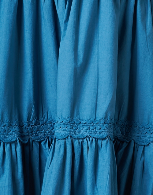 Fabric image - Juliet Dunn - Blue Embroidered Cotton Dress