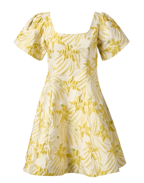 Product image - Abbey Glass - Ivory and Green Jacquard Dress