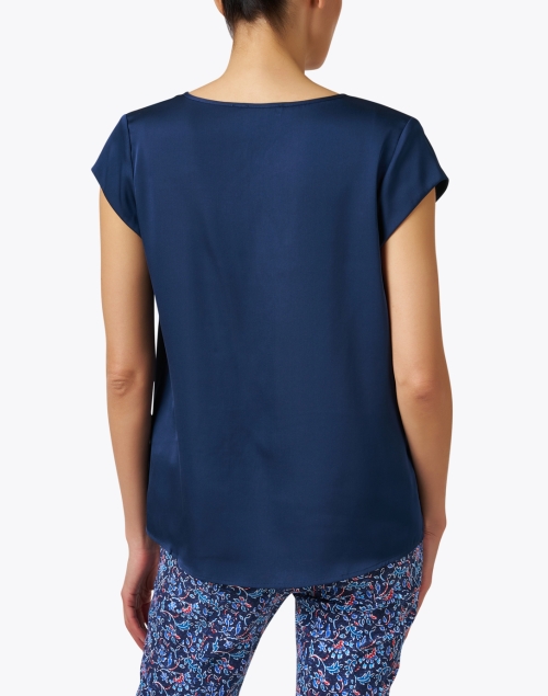 Back image - Repeat Cashmere - Navy Silk Blend Blouse