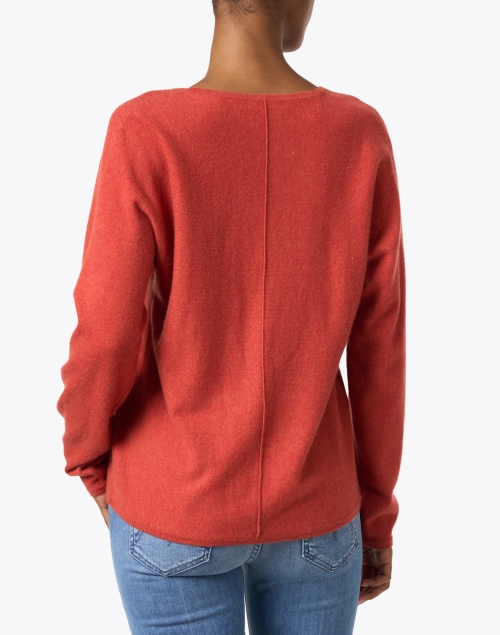Back image - Repeat Cashmere - Orange Cashmere Sweater