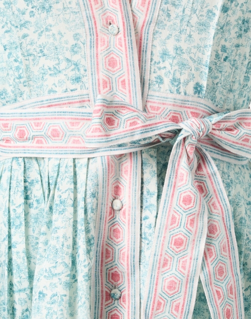 Fabric image - D'Ascoli - Clotilde Blue and Pink Printed Dress