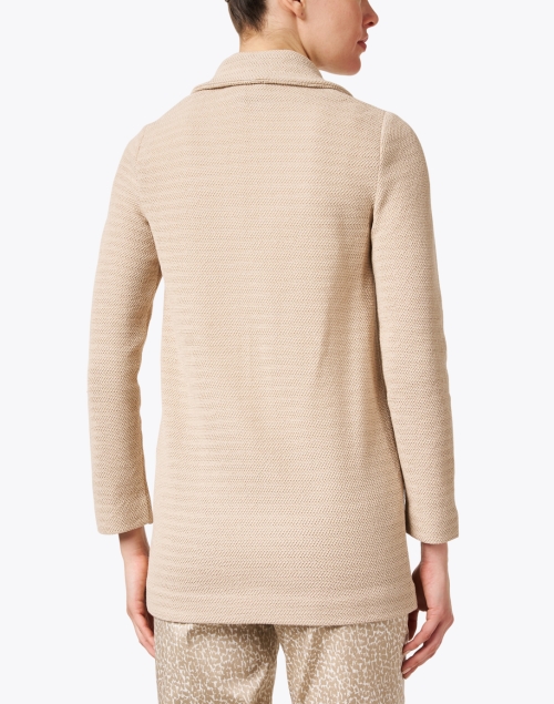 Back image - Amina Rubinacci - Megan Beige Cotton Jacket