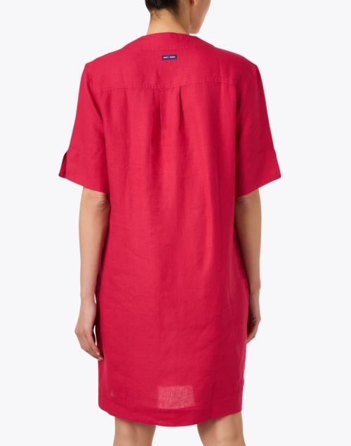 Back image - Saint James - Rose Pink Linen Dress