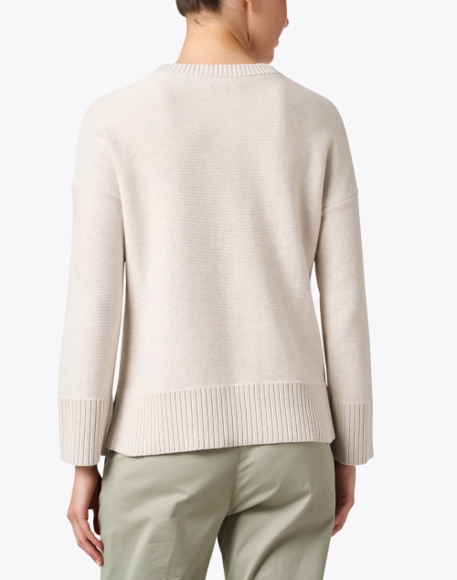 Back image - Kinross - Beige Cotton Sweater