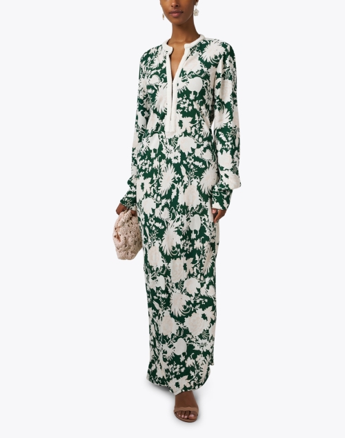 Rosalind Green Print Maxi Dress