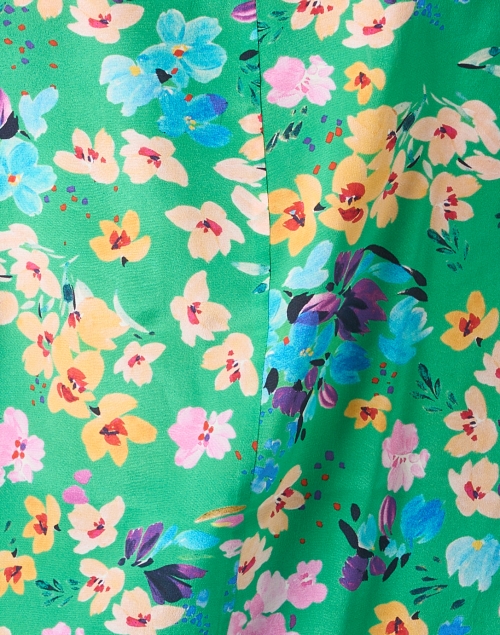 Fabric image - Megan Park - Valeria Green Floral Print Top