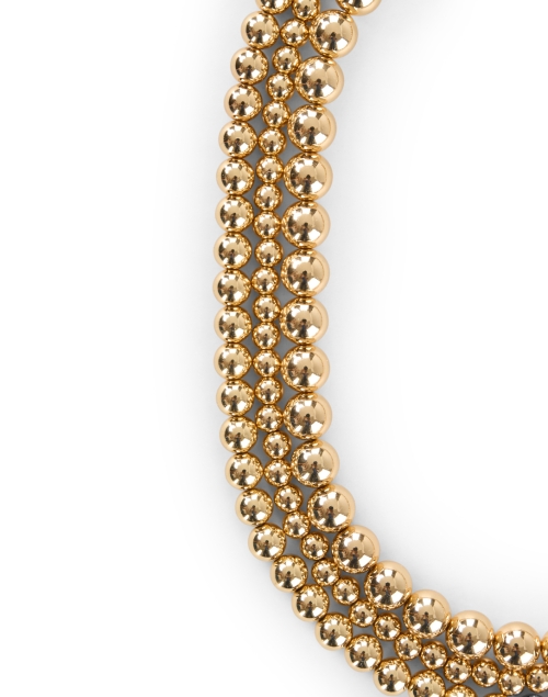 Front image - Kenneth Jay Lane - Gold Three Strand Necklace