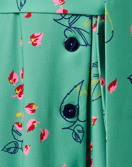 Fabric image - Loretta Caponi - Astrid Green Print Dress