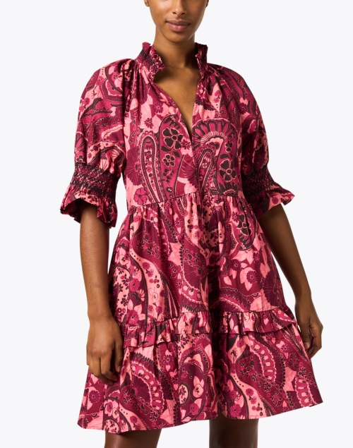 Front image - Figue - Halima Pink Paisley Cotton Dress
