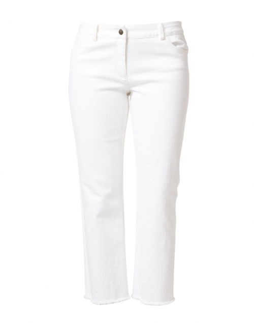 Product image - Elliott Lauren - White Stretch Cotton Five Pocket Crop Jean