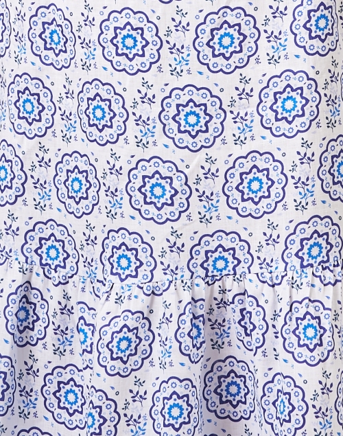 Fabric image - Temptation Positano - Blue and White Print Linen Dress