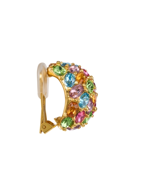 Back image - Kenneth Jay Lane - Multicolor Crystal Clip Earrings