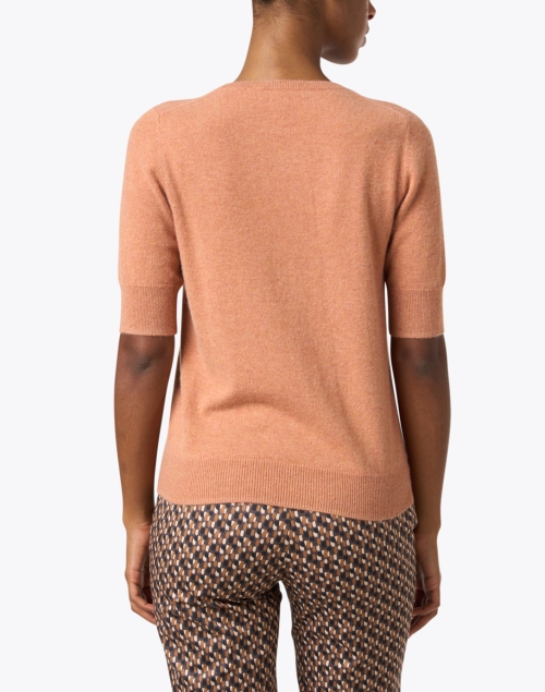 Back image - Repeat Cashmere - Orange Cashmere Short Sleeve Sweater