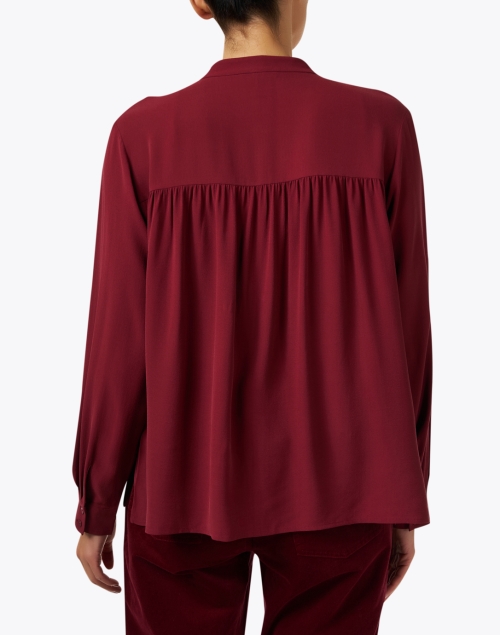 Back image - Eileen Fisher - Red Silk Blouse